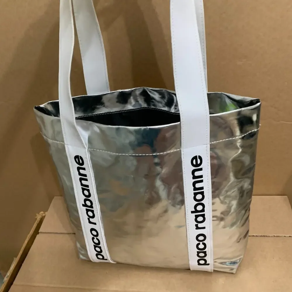 PACO RABANNE X SeaTrees Colab Vintage Carbon Neutral Metallic Silver Vinyl Tote